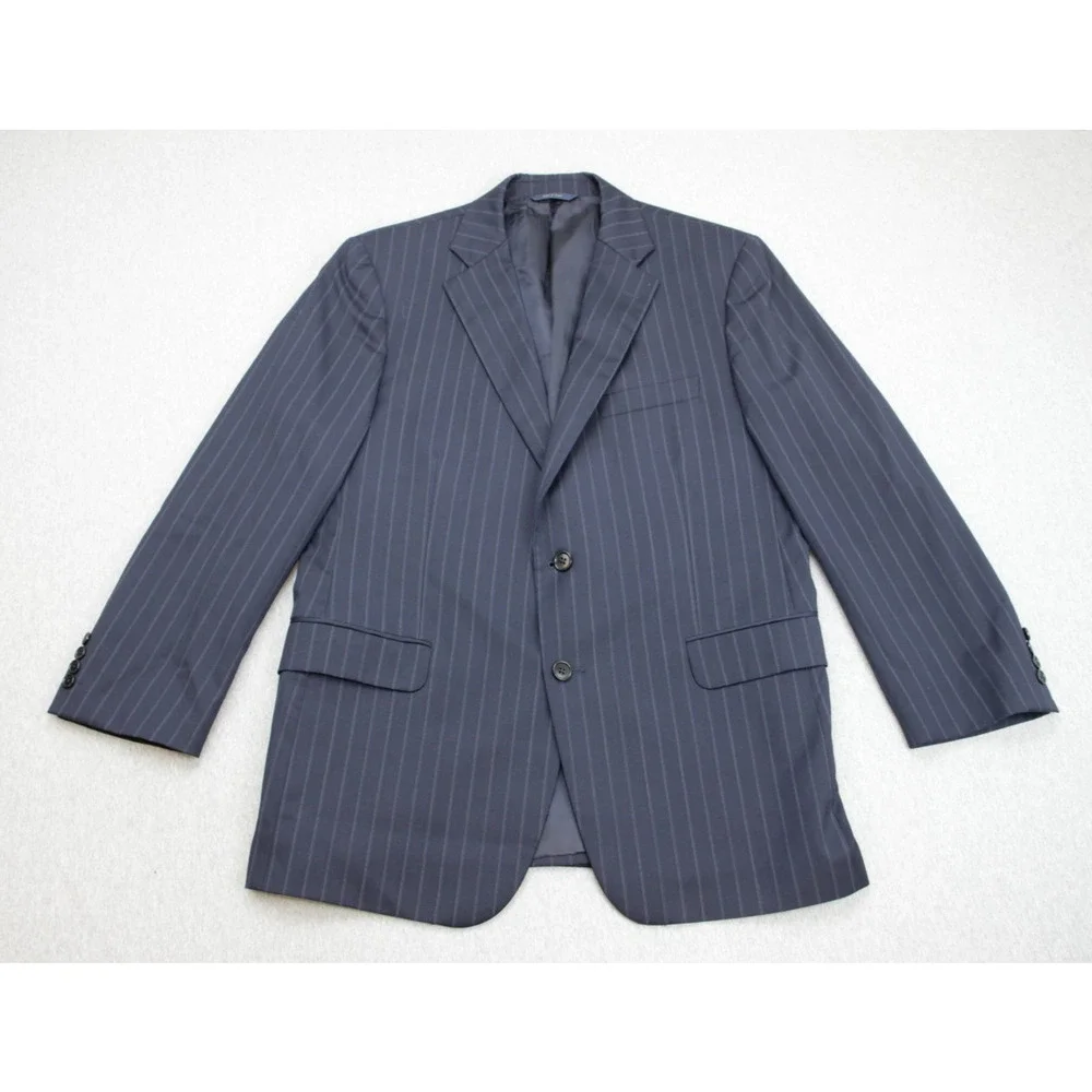 Brooks Brothers Suit Mens 43R / 38W Blue Stripe 1818 Madison x Estrato - 2 Piece